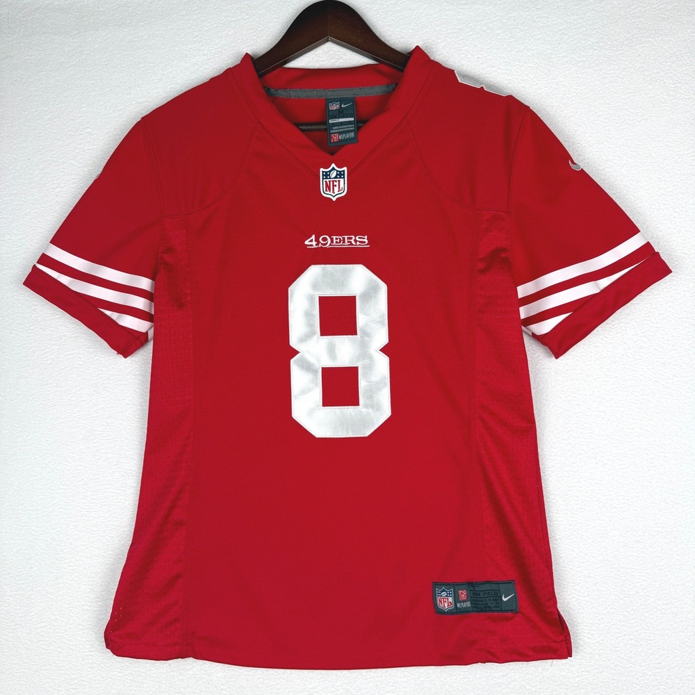 San Francisco 49ers Nike Football Jersey Youth M Red Steve Young #8 NFL On Field